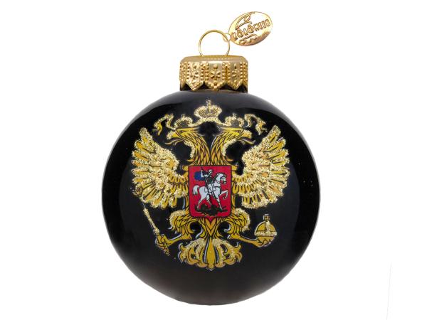 Елочная игрушка Коломеев, шар Герб России, 100 мм