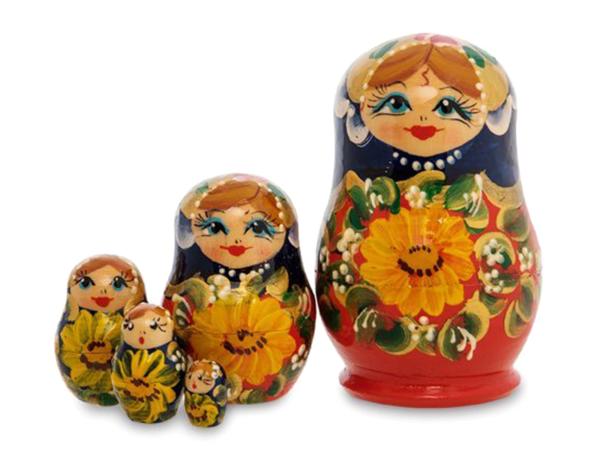 Матрешка "Купава" 9 см 5 шт