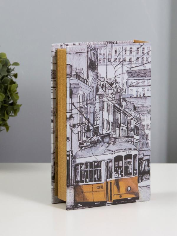 Шкатулка книга-сейф Жёлтый трамвайчик, 21*13*5 см