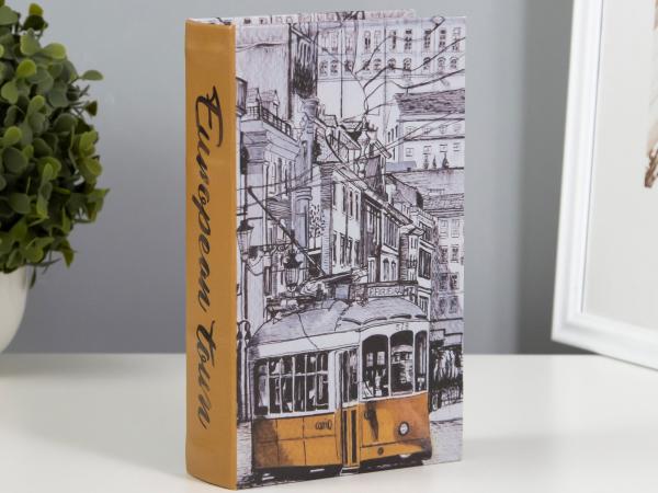 Шкатулка книга-сейф Жёлтый трамвайчик, 21*13*5 см