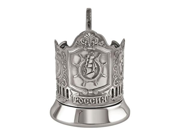Набор д/чая  "Штурвал" никел.с черн.