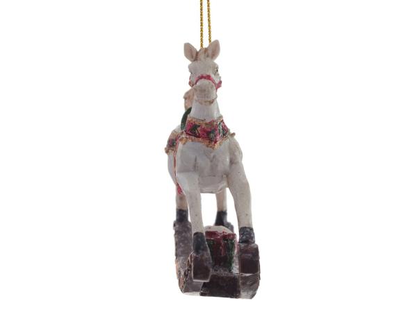 Ёлочная игрушка "Лошадка-качалка" h7 см