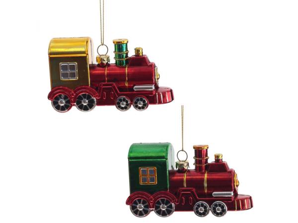 Ёлочная игрушка "Паровоз" h6 см