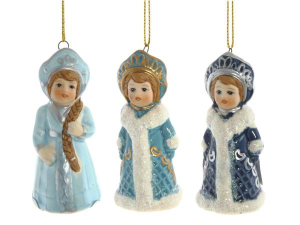 Ёлочная игрушка "Снегурочка" 8 см