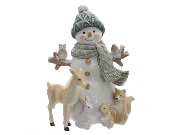 Фигурка "Снеговик" h16 см