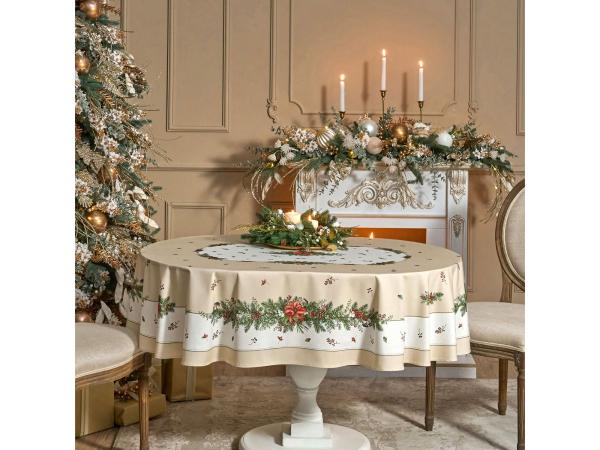 Скатерть овальная "CELEBRATION" 140х180 см с пропиткой