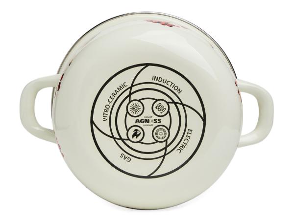 Кастрюля "Снегири" 1,5 л эмаль