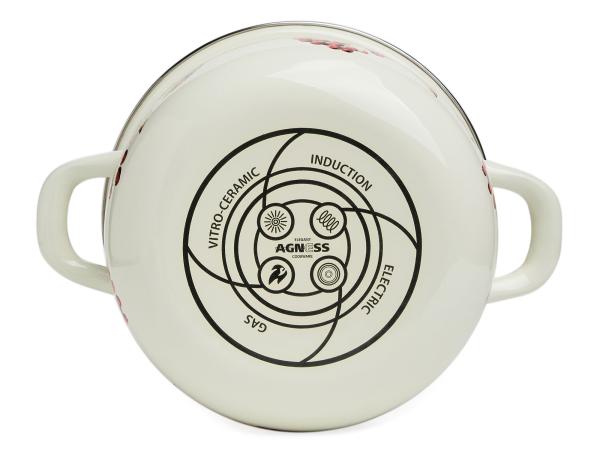 Кастрюля "Снегири" 2,0 л эмаль