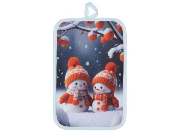 Прихватка 22х15 см "Снеговички"