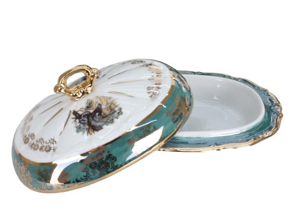 Столовый сервиз Охота зеленая 6/22 Мария-Тереза