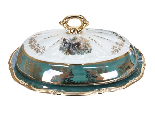 Столовый сервиз Охота зеленая 6/22 Мария-Тереза