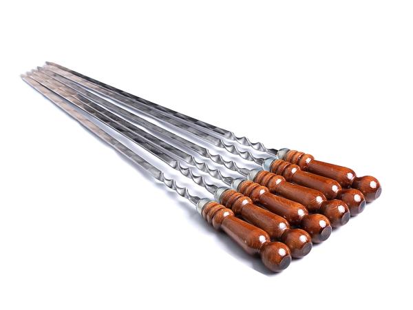 Набор шампуров в кожанном чехле