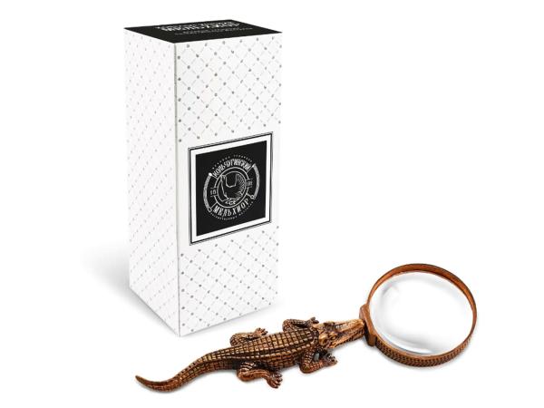 Лупа "Крокодил" медная с черн 19,5 см