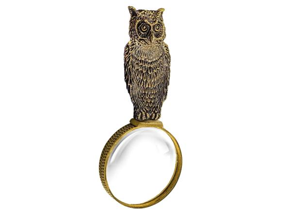 Лупа "Сова" латунь с чернением 20 см