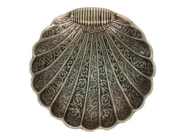 Конфетница Ракушка EMBOSE с чернением h 18 см