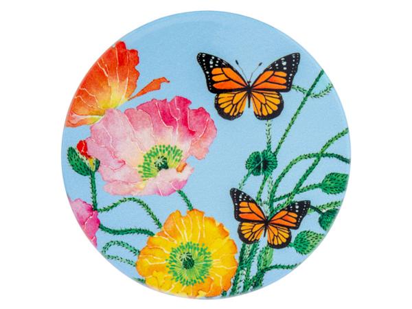 Кружка 400 мл с подставкой "Маки"