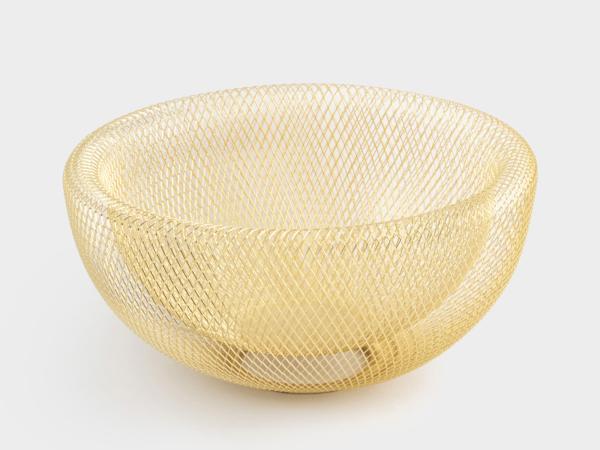 Корзина для фруктов "Grid" d30 см золото