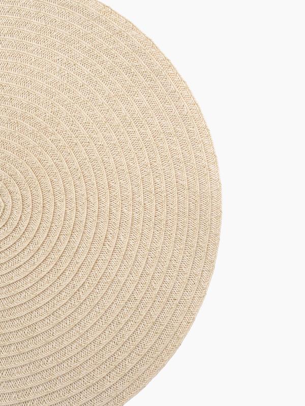 Салфетка круглая d38 см молочно-бежевая "Matera"