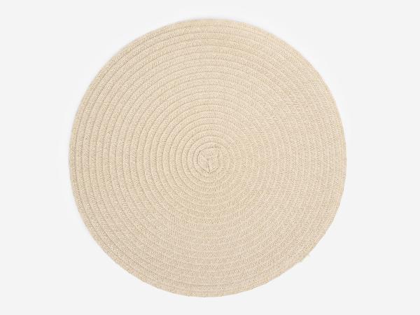 Салфетка круглая d38 см молочно-бежевая "Matera"