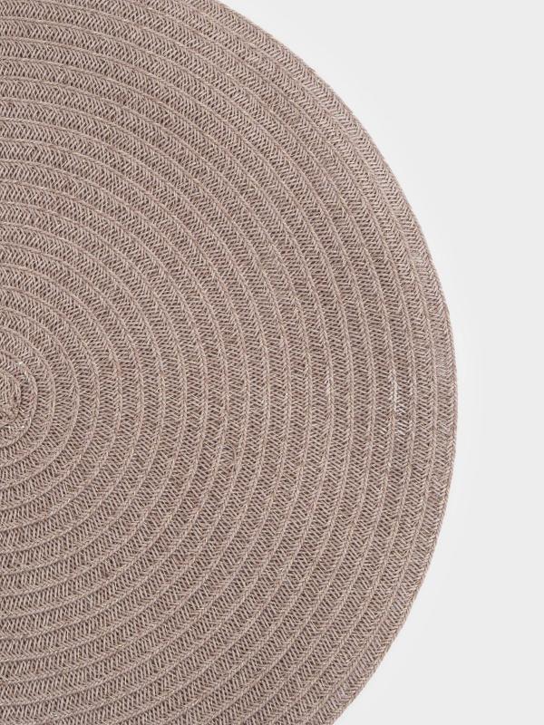Салфетка круглая d38 см песочно-коричневая "Matera"