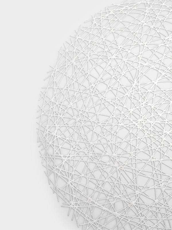 Салфетка круглая d38 см серебристая "Postano"