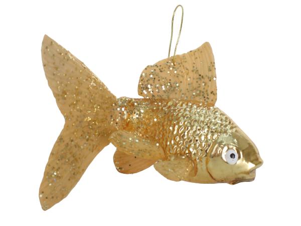 Ёлочная игрушка "Золотая рыбка" 11х7х10 см