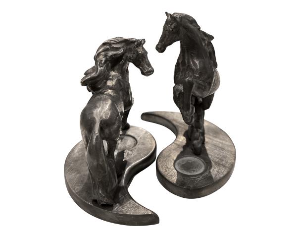 Фигурка Конь игривый Янь, h 7 см, оловянный сплав