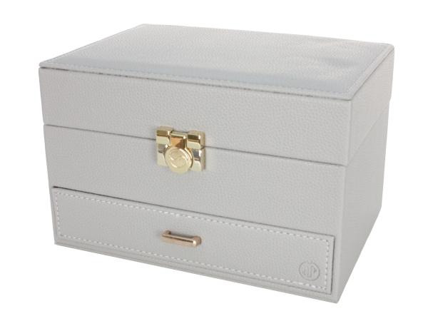 Шкатулка 22,5х16,5х14 см серый