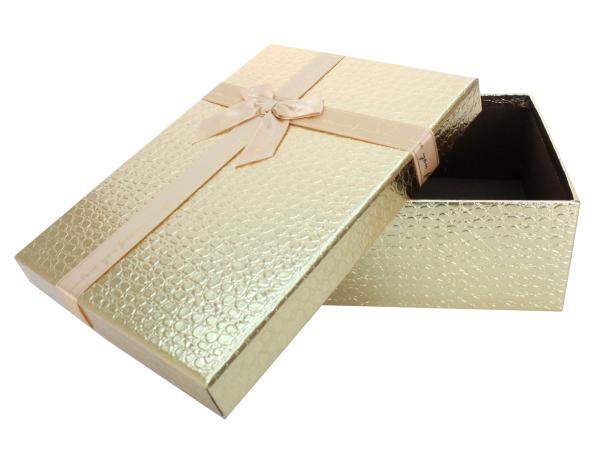 Коробка подарочная 26х19х8 см золото