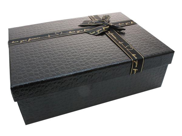 Коробка подарочная 26х19х8 см чёрный