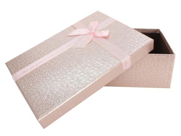 Коробка подарочная 26х19х8 см розовый