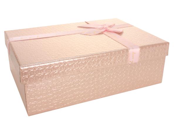 Коробка подарочная 23х17х6,5 см розовый
