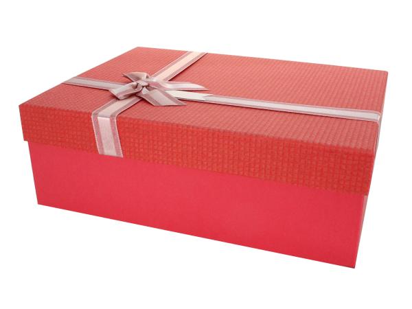 Коробка подарочная 29х21х9 см красный