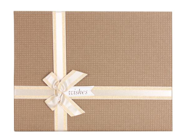 Коробка подарочная 29х21х9 см коричневый