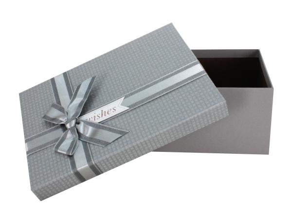 Коробка подарочная 21х14х8 см серый