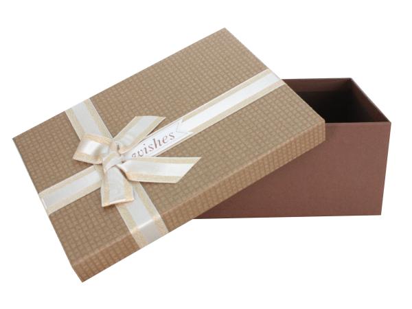 Коробка подарочная 21х14х8 см коричневый