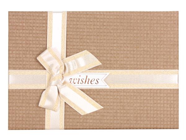 Коробка подарочная 21х14х8 см коричневый