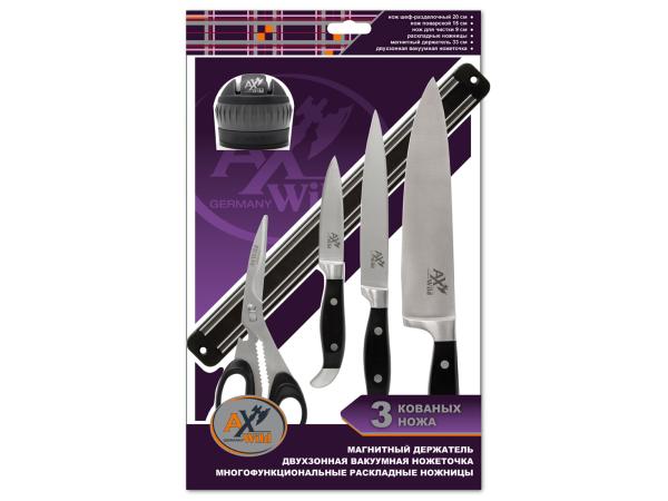 Набор ножей Mexico, ножницы, ножеточка, магнит