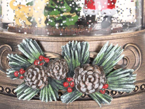 Фонарь светодиодный 21 см "Дед Мороз у ёлки"