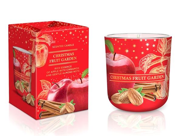 Свеча в стакане ароматическая "Рождественские фрукты" 150гр