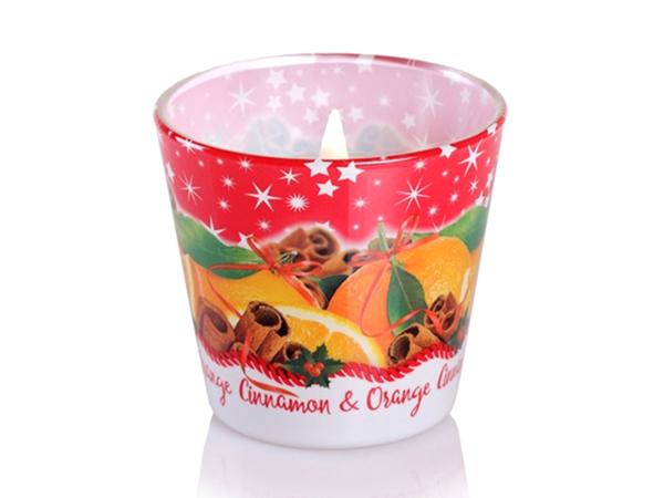 Свеча в стакане ароматическая "Рождественские специи" 115гр