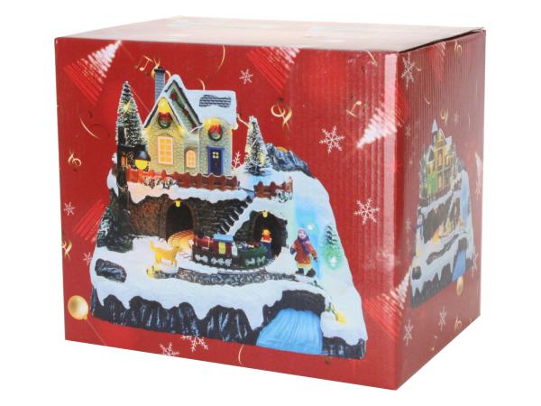 Новогодняя композиция "Ночной экспресс" 16х21 см