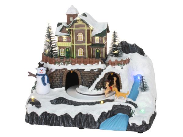 Новогодняя композиция "Ночной экспресс" 16х21 см