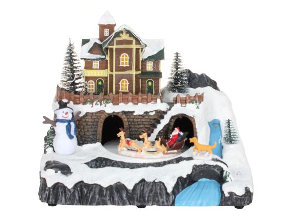 Новогодняя композиция "Ночной экспресс" 16х21 см