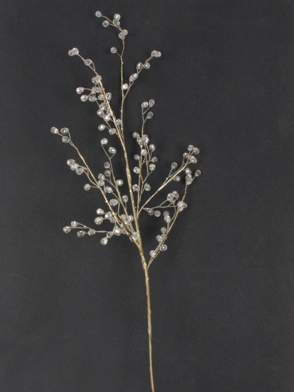 Ветка декоративная 60см золото