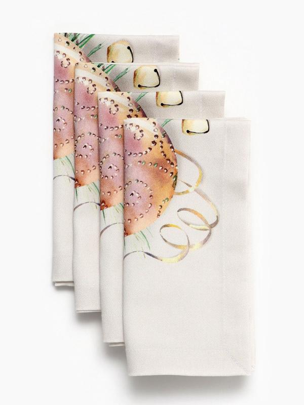 Набор сервировочных салфеток "Новогодние", 4 шт, 40*40 см, саржа