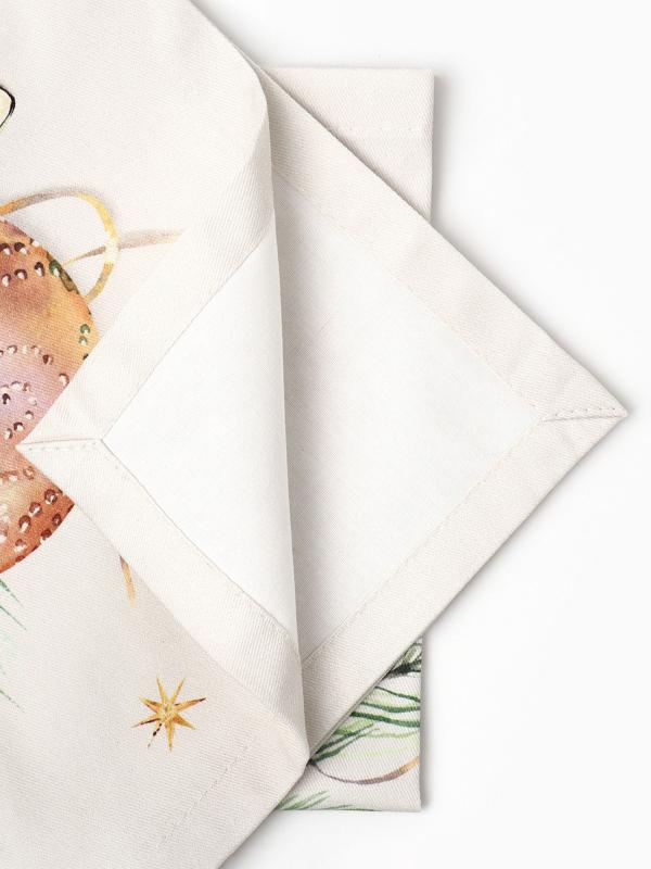 Набор сервировочных салфеток "Новогодние", 4 шт, 40*40 см, саржа