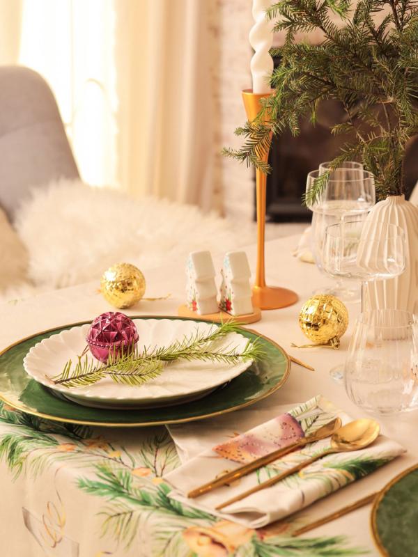 Набор сервировочных салфеток "Новогодние", 4 шт, 40*40 см, саржа