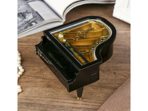 Шкатулка муз. мех. "Рояль", ручной завод, 8*15,5*14 см