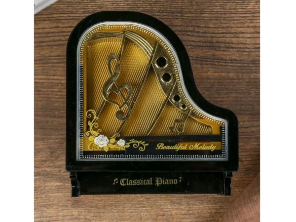 Шкатулка муз. мех. "Рояль", ручной завод, 8*15,5*14 см